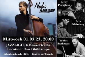 Lire la suite à propos de l’article Niklas Lukassen Quartett @ Jazzlights