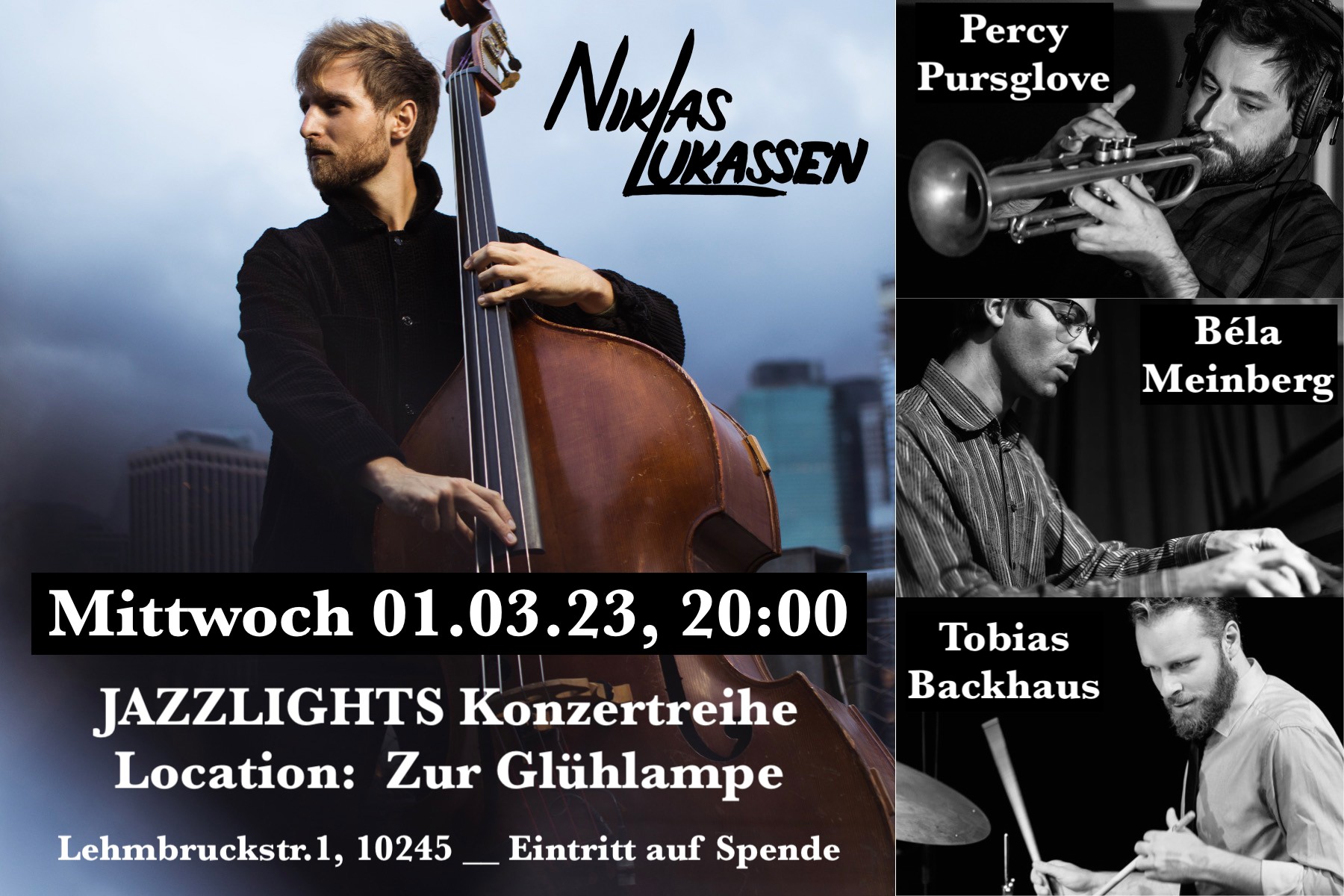 Al momento stai visualizzando Niklas Lukassen Quartett @ Jazzlights